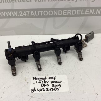 Injectorrail Peugeot 1.4 16V 70 KW 8FS 2009 9644224380